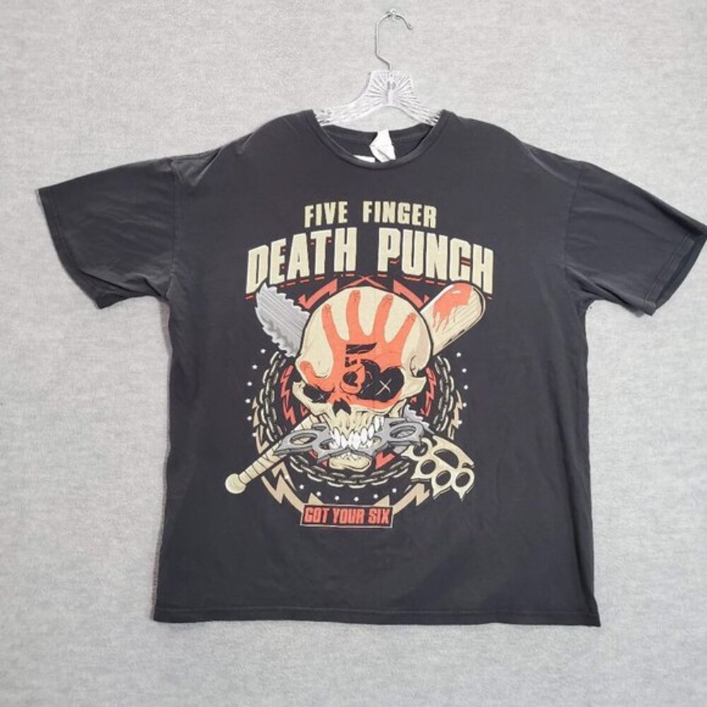 Five Finger Death Punch Men Shirt 2XL Black Got Your Six Tour 2018‎ Concert Tee